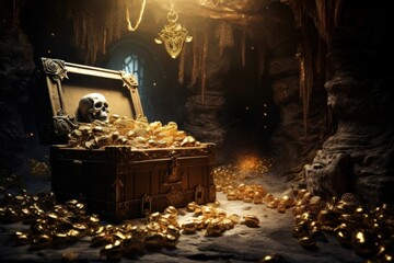 Pirate tomb of treasure and gold cave illuminated screenshot.