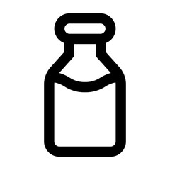 milk bottle diary food drink line food icon