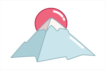 Spring Trip Flat Sticker Design