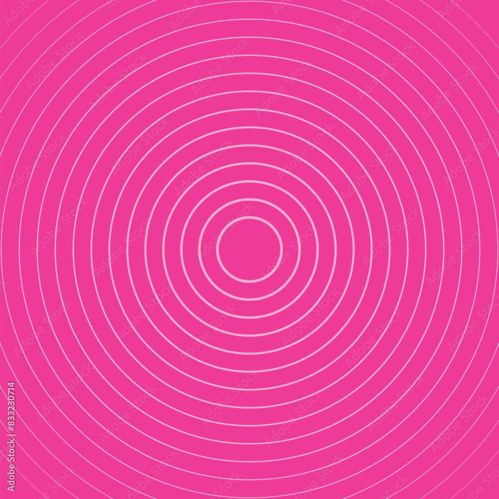 Leinwandbilder abstract circle pattern. pink radial gradient background. circle wave line stripe decoration. soft w