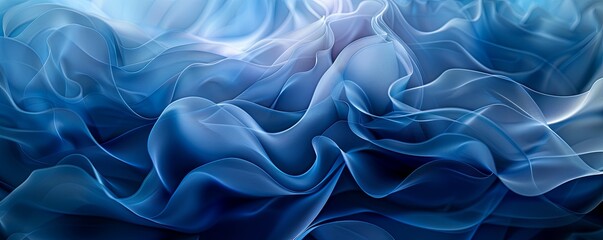 Obraz premium Blue 3D stacked layers with translucent effects, creating a multi-layered abstract background