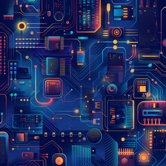 Background image, computer, technology, motherboard, electronics, processor, generating ai	