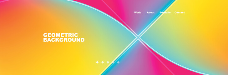 Round triangles and squares web site page template. Vector Illustration For Wallpaper, Banner, Background, Card, Book Illustration, landing page