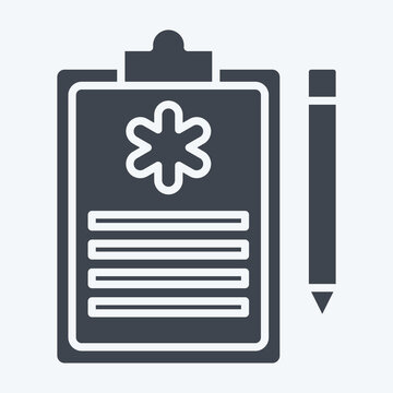 recommend clip art: Icon Emergency Service Report. related to Emergency symbol. glyph style. simple design illustration