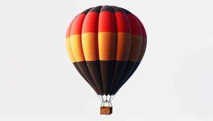 Obraz premium A 3D-rendered image of a hot air balloon isolated on a PNG background, great for thematic designs or creative projects