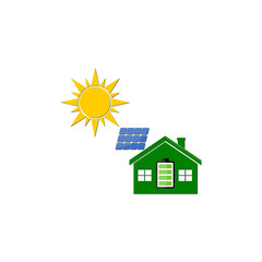 Solar energy design icon isolated on transparent background