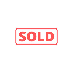 Sold icon isolated on transparent background