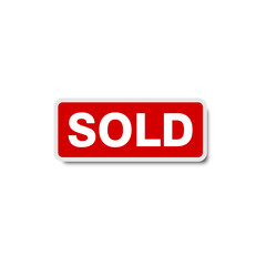 Sold icon isolated on transparent background