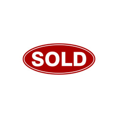 Sold icon isolated on transparent background