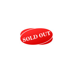 Sold out icon isolated on transparent background