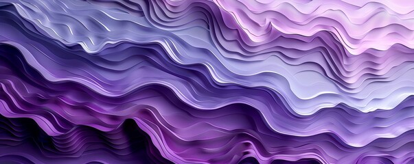Obraz premium Layered purple 3D paper cut-out effect with varying depths, creating a textured abstract background