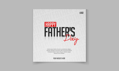 Obraz premium Happy Father's Day poster designed with a white background for social media 