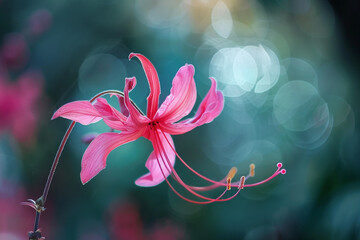 A dragon flower gently swaying in the breeze, as if dancing to its own rhythm.