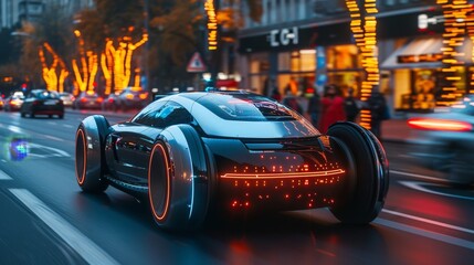 Cutting-Edge Autonomous Vehicle with Advanced Sensor System for Enhanced Safety and Adaptive Cruise Control