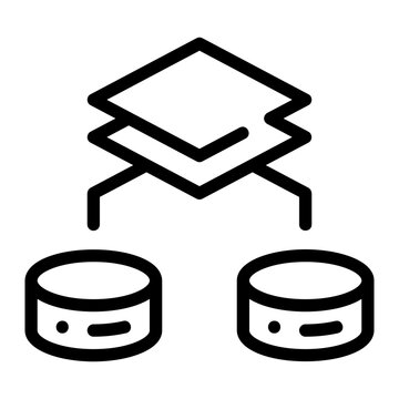 virtualization line icon