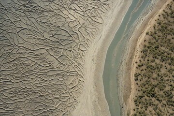 sand and water