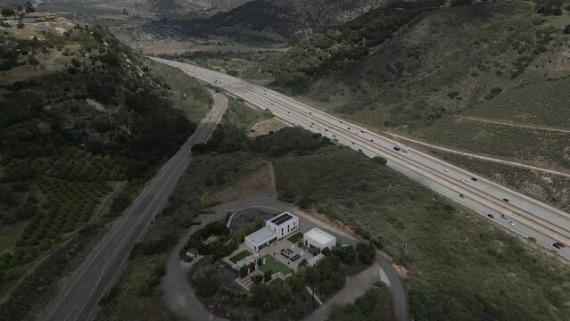  Drone Flying Towards Las Mariposas Estate