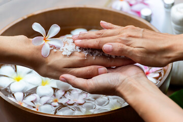 Spa treatment and product for female feet and hand spa, Thailand