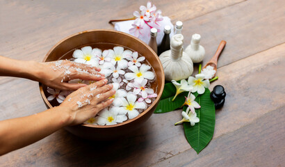 Spa treatment and product for female feet and hand spa, Thailand