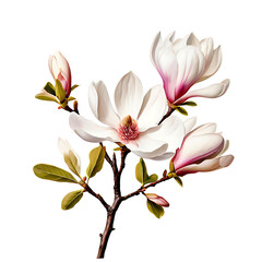 Naklejka premium Magnolia element in PNG format with transparent background 