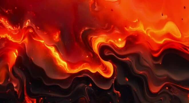 Molten lava background with fiery patterns representing Earths volcanic essence. Concept Volcano Photography, Fiery Landscapes, Earth's Essence, Nature's Wrath, Lava Patterns