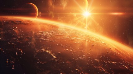 Cosmic Copy Space: Infused with Mars's Essence for Versatile Marketing Needs