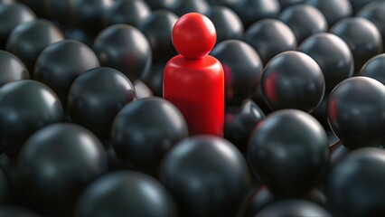 Naklejka premium Business Leadership and Teamwork: Power and Confidence Concept