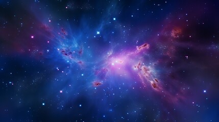 Obraz premium Colorful Nebula and Stars in Deep Space, Showcasing Universe's Beauty