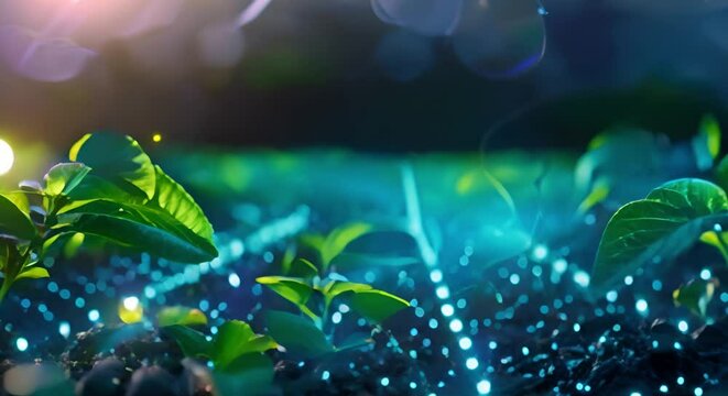 Digital tech is transforming agriculture revolutionizing farming and food production methods. Concept Agricultural Technology, Farming Innovation, Digital Transformation, Sustainable Agriculture