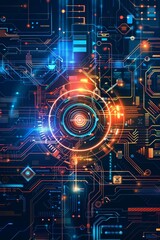 Hi-tech digital technology and engineering theme 