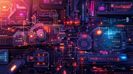 Hi-tech digital technology and engineering theme 