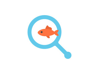 金魚すくいのアイコンのイラスト