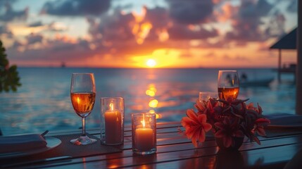 Dinner in Maldives holiday