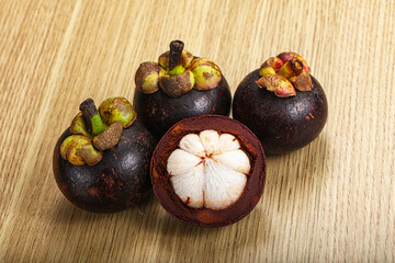 Sweet ripe juicy tropical Mangosteen