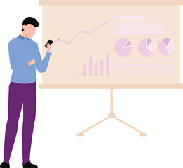 The boy is using mobile.