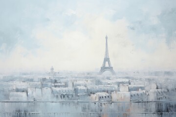 Obraz premium Paris background painting architecture building.