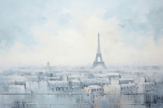 Paris background painting architecture building.