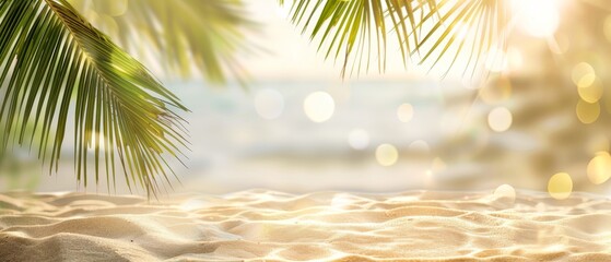 Beautiful wide panorama of a paradise beach