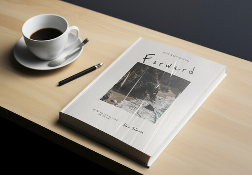 Simple Book Cover Mockup With Generated AI
