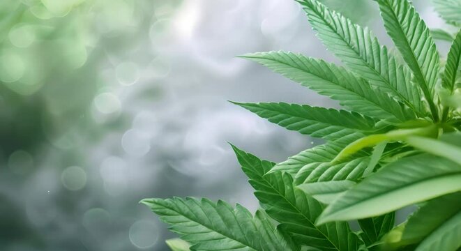 CBD oil from organic cannabis for medicinal purposes including cannabis leaf products. Concept CBD oil, Organic cannabis, Medicinal purposes, Cannabis leaf products