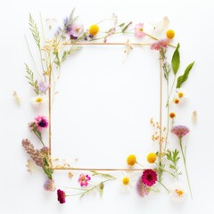 Flower wreath plant frame.