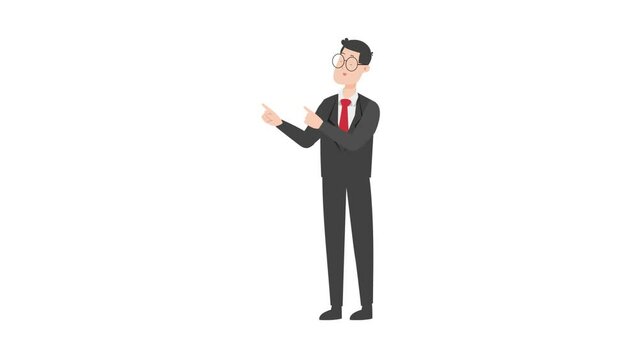 Businessman presenting something