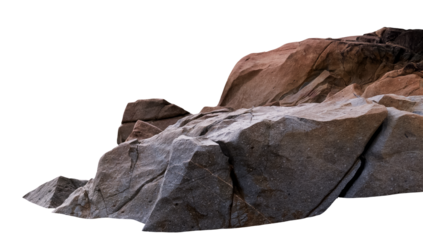 Rock stones with rough texture surface isolated,Group of Cliff Rock natural stone formation located part of the mountain,Broken Edge of a Chunk of Rock Sea