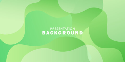 Wave and liquid shapes with Green vector abstract simple background. Presentation background template