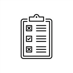 clipboard icon. quality control, checklist, clipboard with check mark icon. vector illustration