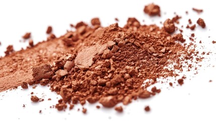 Makeup powder in brown color against a white backdrop
