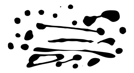 Hand drawn scribble line shapes. Doodle scribble brush stroke. Vector illustration