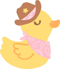 Western Baby Shower Cowboy Girl duck toy, Sweet Nursery element