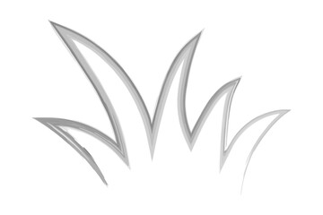 Grass. Sketch. Thickets of bushes. Hand drawn watercolor drawing. Vector illustration. Vegetation for the lawn. Outline on isolated white background. Doodle style. Idea for web design.