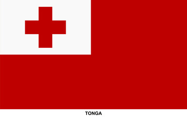 Fototapeta premium Flag of TONGA, TONGA national flag